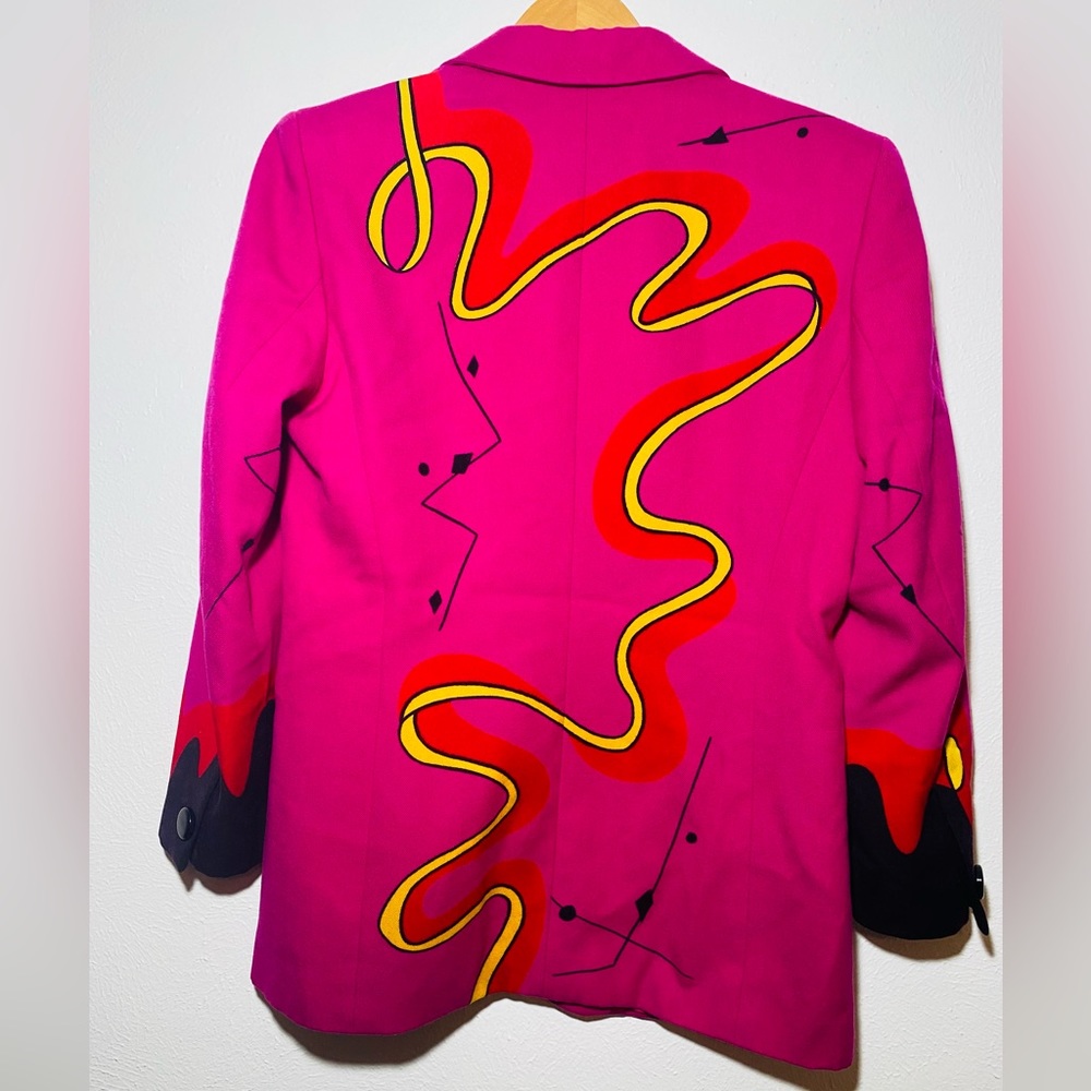 Escada  Color block multi color unique abstract Blazer - Picture 2 of 8